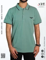Mint Green Half Sleeves Pique Polo