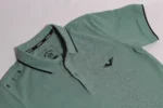 Mint Green Half Sleeves Pique Polo - Image 5