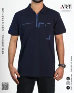 Green Half Sleeves Pique Polo Tee - Image 2
